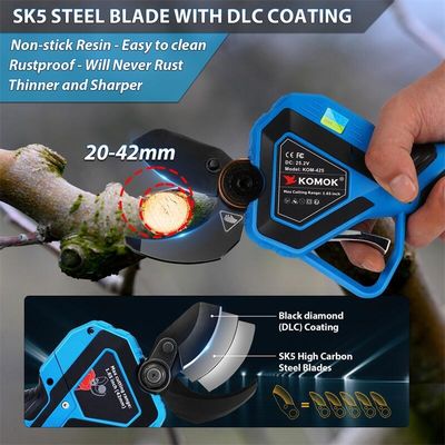 Hand Held Electric Pruning Shears 2 Battery With 1000W Brushless Motors