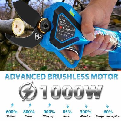 Electric Pruning Shears With 25V Battery and 1000W Brushless Motors