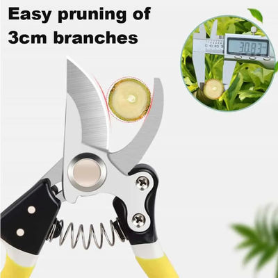 Sharp Bypass Manual Pruning Shears , Garden Hand Shears 4mm Thickness Blades