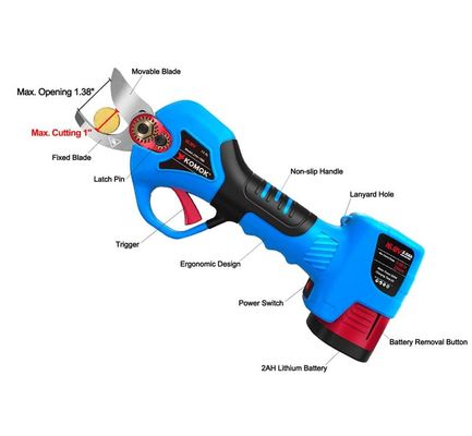 Versatile Cordless Electric Pruning Shears With 500W Motor 2Ah Battery