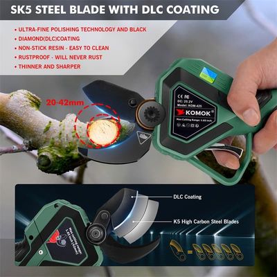 Komok 1000W Cordless Electric Shears 42mm Cutting Diameter With Finger Protection Function