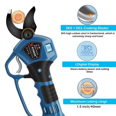Electric Pruning Shears 40mm Cutting Range With 21V Rechargeable Battery