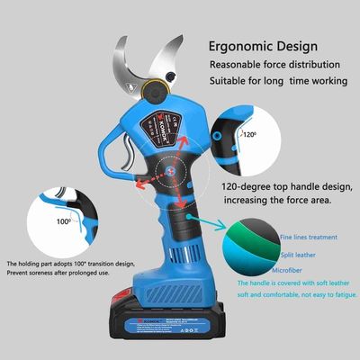 Handheld Blue Electric Garden Pruners , Cordless Power Loppers CE Certified