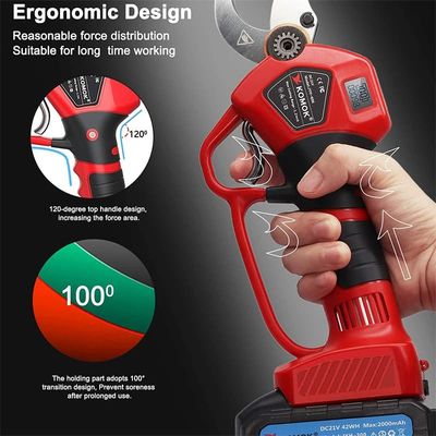 LED Display Electric Pruning Shears Cordless For Gardens Parks Farms Clean