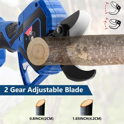 Navy Blue Tree Branch Cutter Battery Operated 21V With 8 Hour Working Times