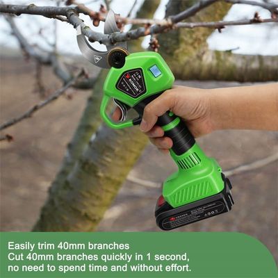 2Ah Battery Operated Branch Cutter , 40mm Electric Scissors For Trees