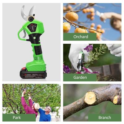 Green Komok Professional Cordless Electric Pruning Shears For Branches Trimming