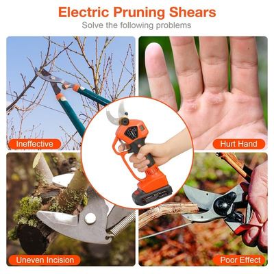 40mm Cordless Professional Electric Pruning Shears With LED Display Handguard