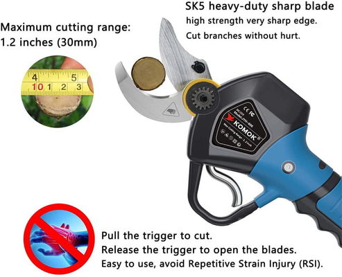 Rechargeable Cordless Powered Secateurs With 800W Brushless Motor