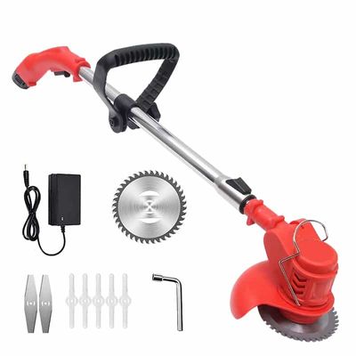 Telescopic Electric String Trimmer , Electric Weed Wacker Cordless With 3 Types Blades