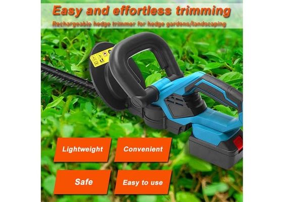Rechargeable Cordless Hedge Trimmer , Electric Shrubbery Trimmer With Dual Action Blade