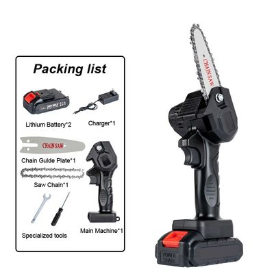 Mini 4 Inch Cordless Electric Chainsaw With Security Lock Handheld Small Chain Saw