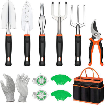 Silicone Two Color Handle Hand Garden Tool Set Luxury With Pouch
