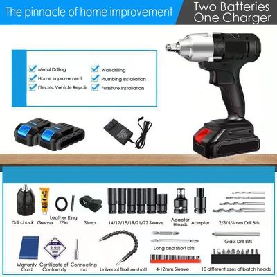 High quality heavy high power cordless electric torque wrenches impact lithium wrench socket set