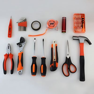 JYH-HTS22-1 High Quality 22 Pcs Kit Carbon Steel Repairing General Household Hand Tool Set with Plastic Toolbox