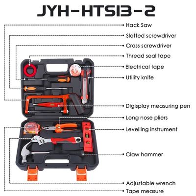 JYH-HTS13-2 Electrician Carpentry Home Maintenance Tool Kit Household Hardware Sets