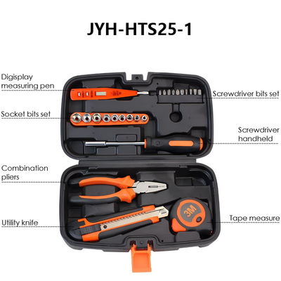 JYH-HTS25-1 Hardware Tools Kit Wrench All Purpose Tool Box Car Repair Tool Ratchet Wrench Household Hand Tool