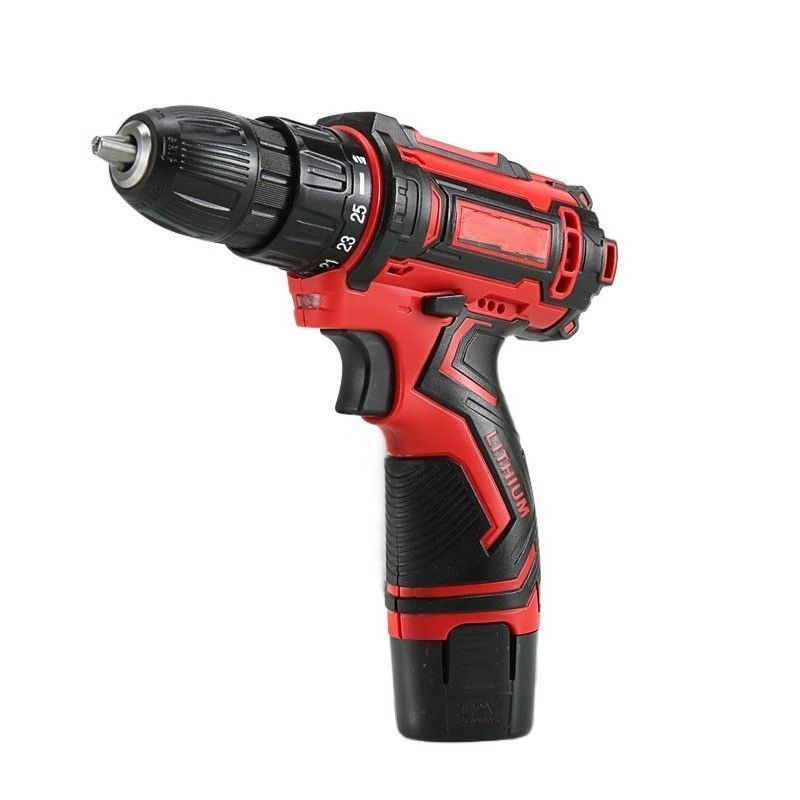 Household Power Drill Drivers 12V With Lithium Battery Rechargeable