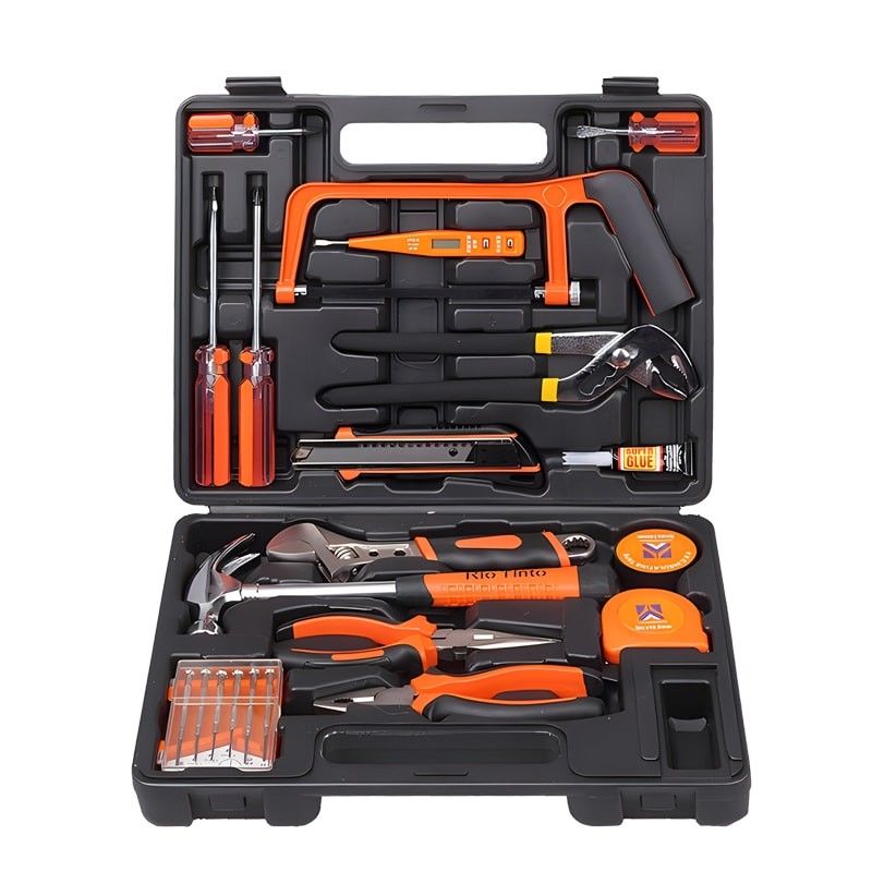 JYH-HTS22-1 High Quality 22 Pcs Kit Carbon Steel Repairing General Household Hand Tool Set with Plastic Toolbox