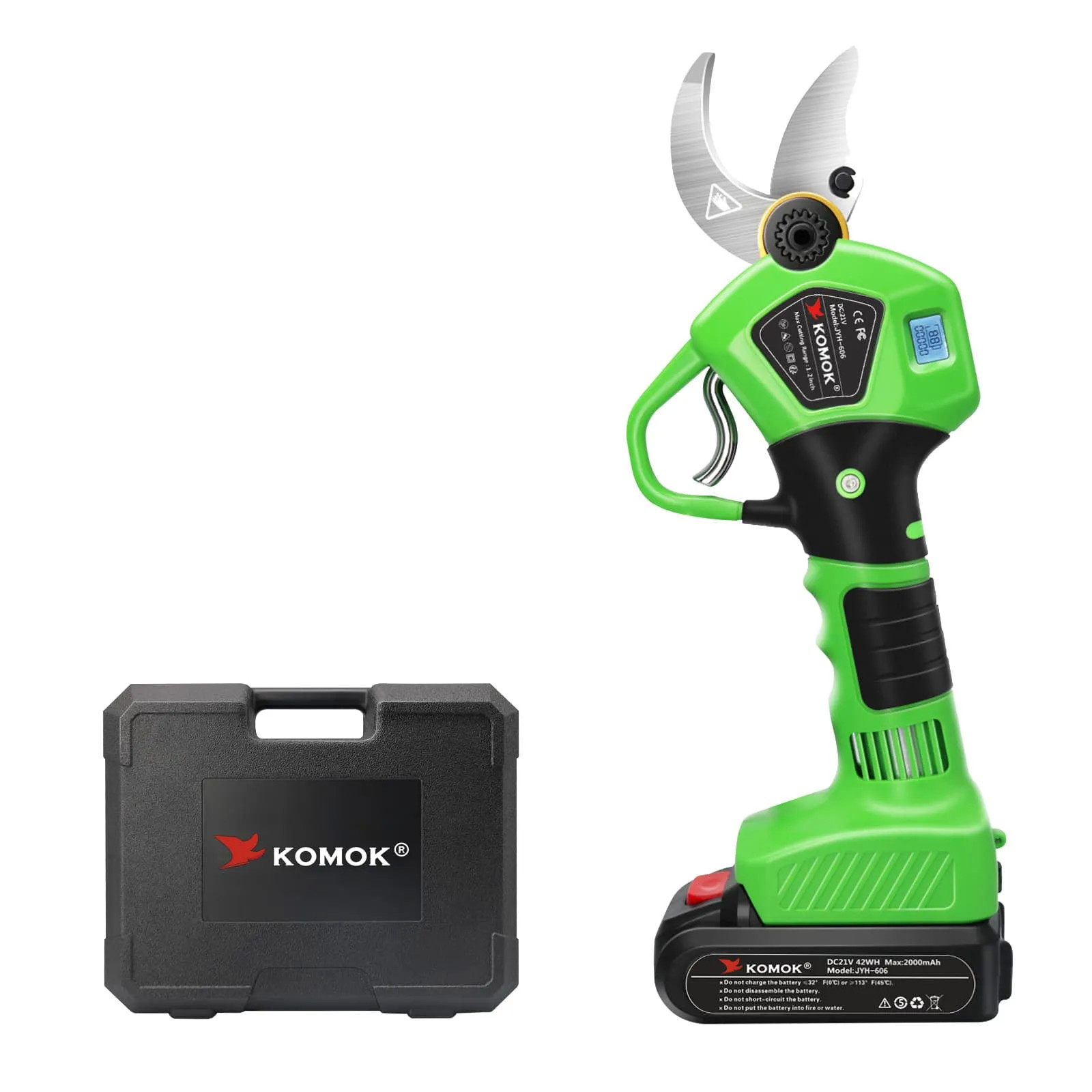 1.2" Cutting Electric Garden Pruners , Cordless Tree Pruner With 600W Brushless Motors