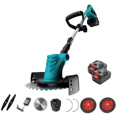 Height Adjustable Cordless Weed Trimmer , 2000mAh Lithium Battery Powered Grass Edger